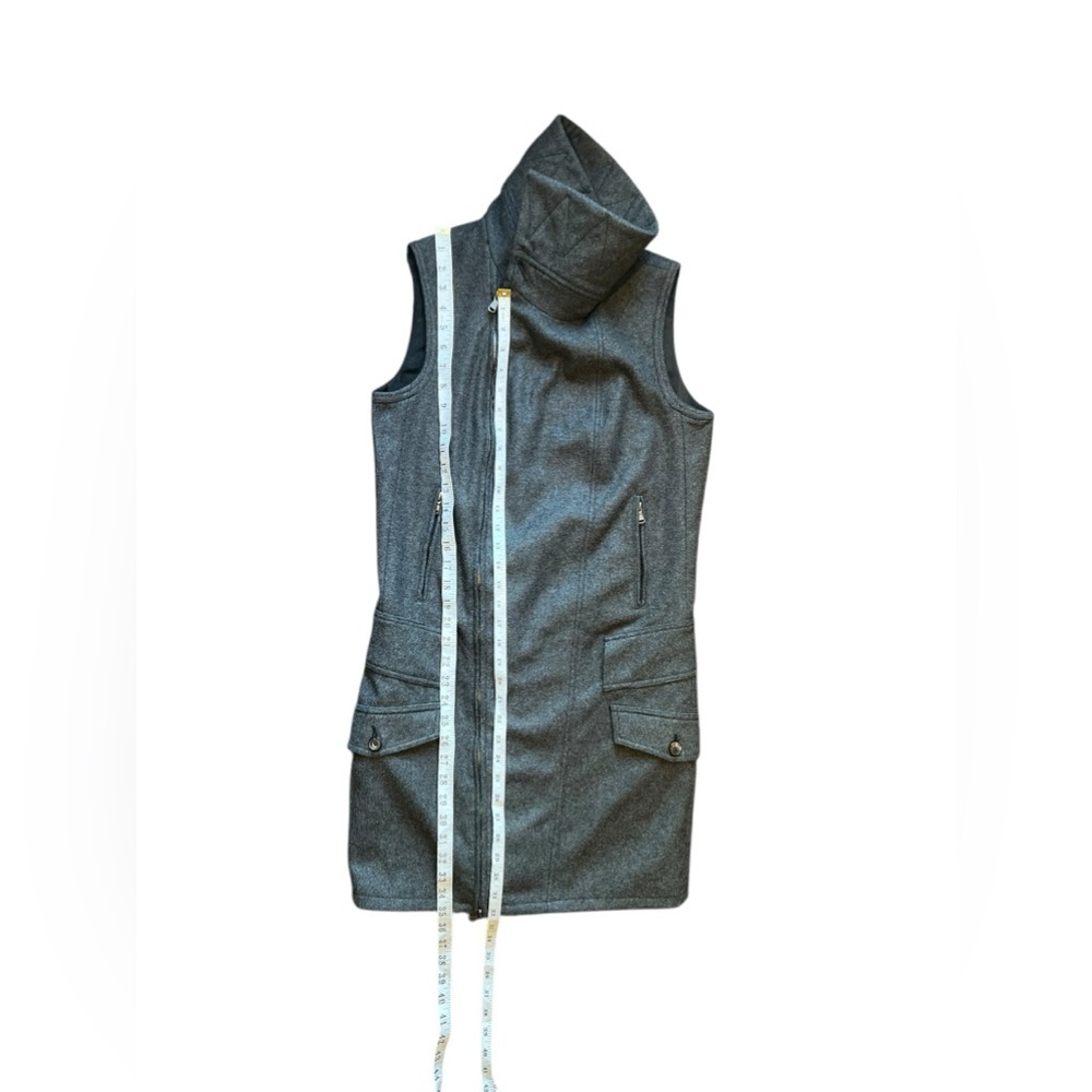 DIESEL BLACK GOLD Full Zip Womens Gray Wool Vest Dress Made In Italy Size 42 - Picture 11 of 16